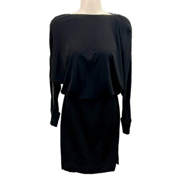 L'Agence Little Black Dress Slinky ZipperNeckline Adjustable Size 2 - Picture 1 of 8